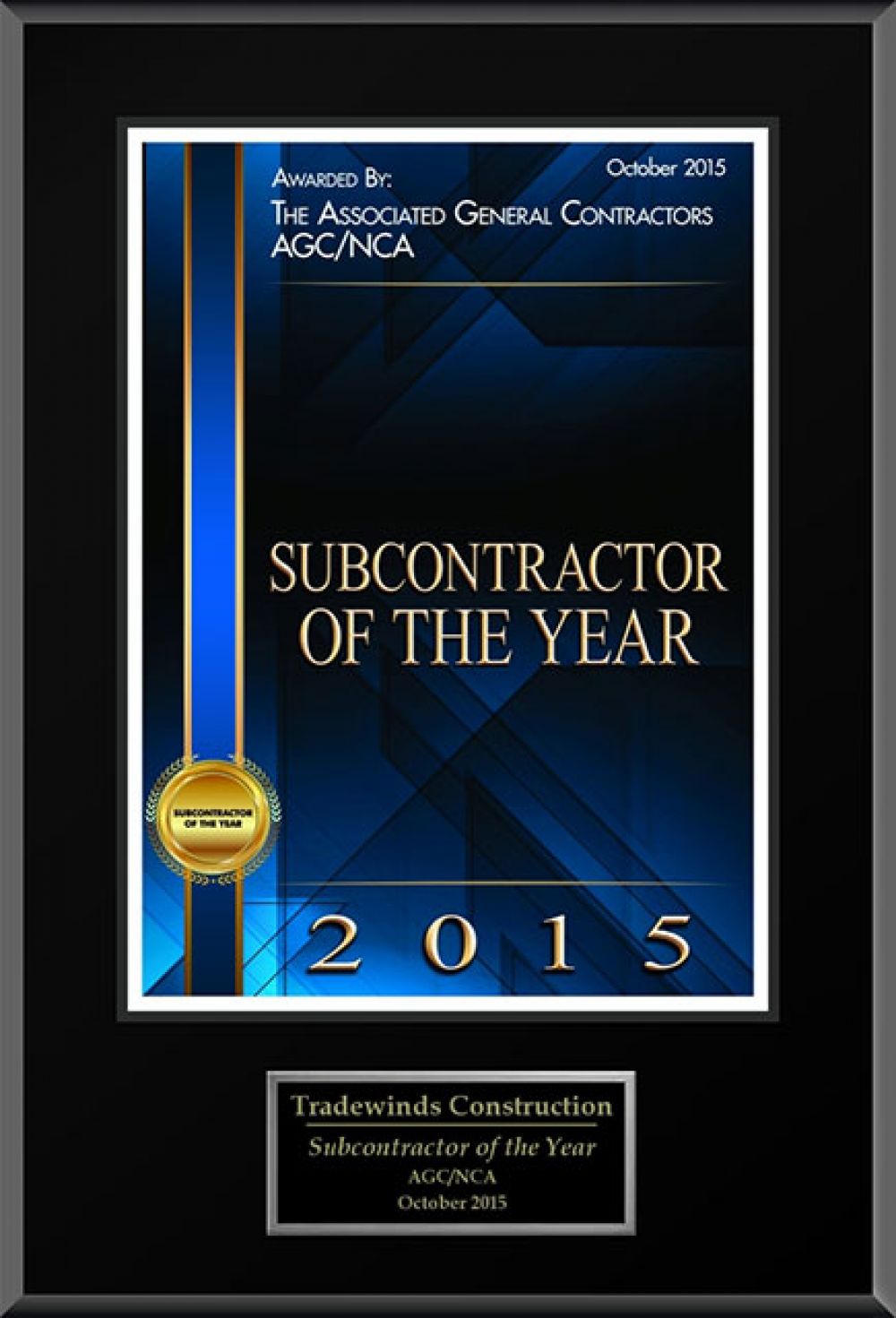 2015 Subcontractor Of The Year
