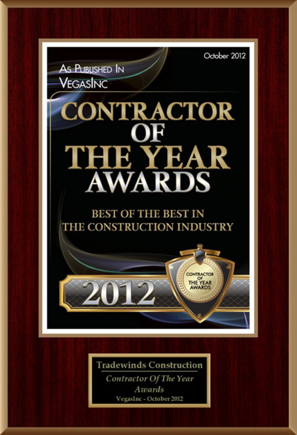 Contractor Of The Year 2012