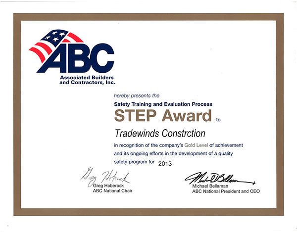 ABC Safety Award 2013